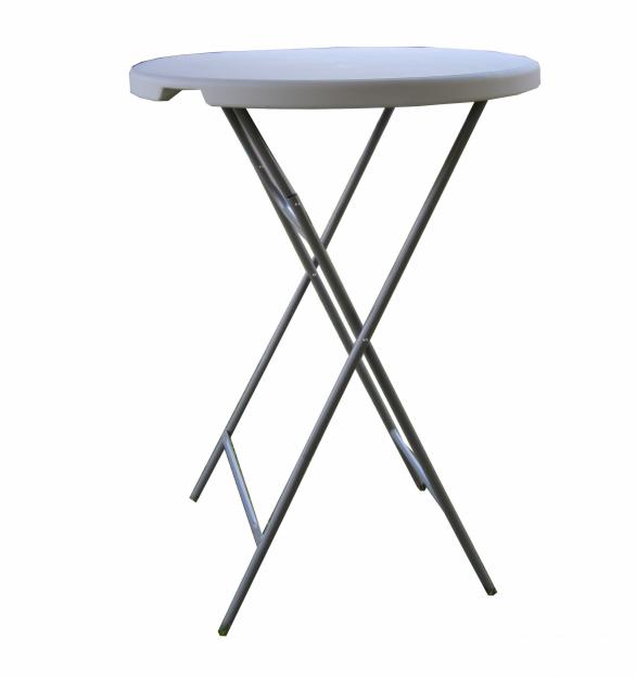 Table haute mange debout blanc 80cm 